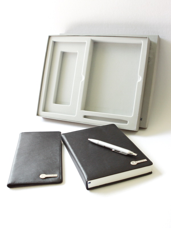 Флокированный ложемент под набор из 3 предметов, светло-серый