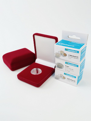 Футляр (61х79х32 мм) для монеты, медали диаметром 18 мм, 19 мм или 19,5 мм в капсуле Leuchtturm (диаметр ячейки 25 мм) Футляр (61х79х32 мм) для монеты, медали диаметром 18 мм, 19 мм или 19,5 мм в капсуле Leuchtturm (диаметр ячейки 25 мм)