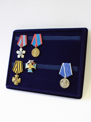 Планшет S (243х304х21 мм) с двумя поролоновыми полосками, тёмно-синий  Планшет S (243х304х21 мм) с двумя поролоновыми полосками, тёмно-синий