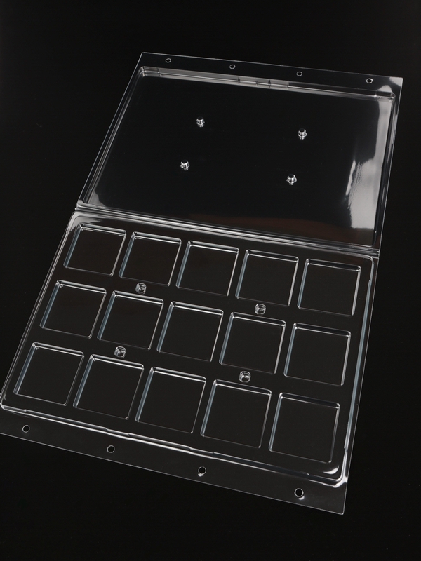 Листы-обложки Гранде из прозрачного пластика для 15 монет в капсулах 50х50х6 мм. Упаковка из 2 листов, Россия