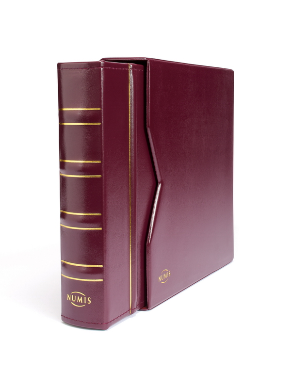 Альбом NUMIS-Classic (без листов) + шубер (защитная кассета). Бордовый. Leuchtturm, 312262