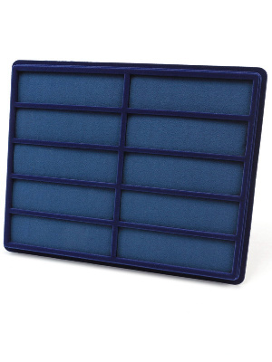 Планшет S (243х304х21 мм) на 10 ячеек (38х134х16 мм) (с поролоновой вставкой)