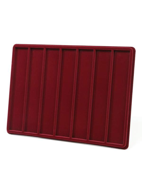  Планшет G (291х393х16 мм) на 7 ячеек (265х48х10 мм), тёмно-бордовый
