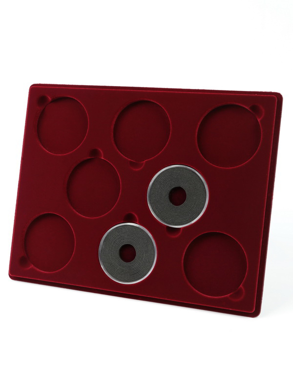 Планшет S (234х296х12 мм) на 8 капсул Leuchtturm CAPS XL 21-62. Для монет диаметром от 21 до 62 мм