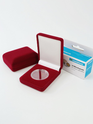 Футляр (61х79х32 мм) для монеты, медали диаметром 34 мм в капсуле Leuchtturm (диаметр ячейки 40 мм) Футляр (61х79х32 мм) для монеты, медали диаметром 34 мм в капсуле Leuchtturm (диаметр ячейки 40 мм)