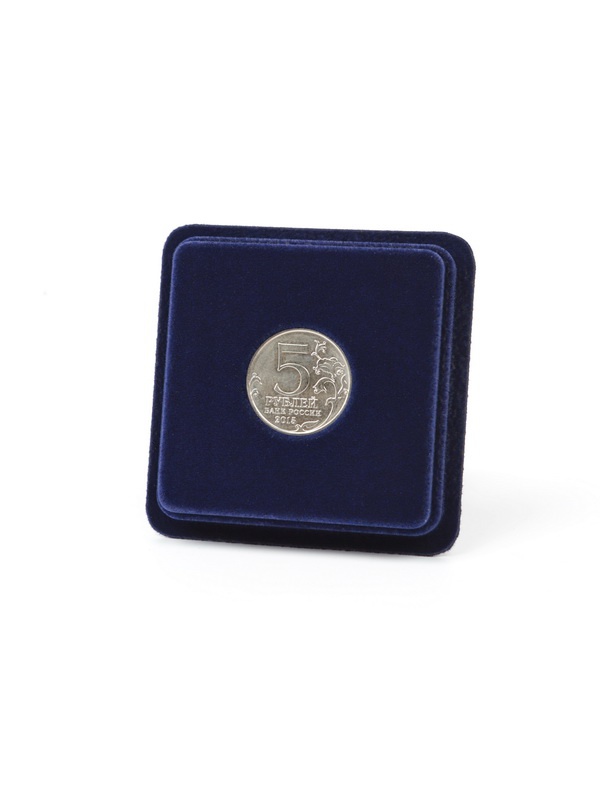 Сувенирная упаковка (63х63х16 мм) под монету д.25 мм