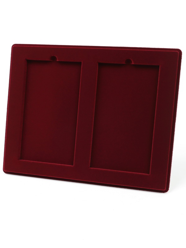 Планшет S (234х296х12 мм) для 2 банкнот в пластиковой капсуле STABIL 156, тёмно-бордовый