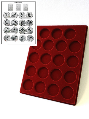 Планшет S (234х296х12 мм) для 19 Олимпийских монет Сочи-2014 в капсулах. Вертикальный Планшет S (234х296х12 мм) для 19 Олимпийских монет Сочи-2014 в капсулах. Вертикальный