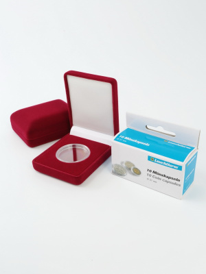 Футляр (61х79х32 мм) для монеты, медали диаметром 30,5 мм или 31 мм в капсуле Leuchtturm (диаметр ячейки 37 мм) Футляр (61х79х32 мм) для монеты, медали диаметром 30,5 мм или 31 мм в капсуле Leuchtturm (диаметр ячейки 37 мм)