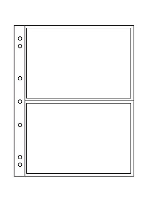 Листы-обложки NUMIS 2C (187х224 мм) из прозрачного пластика на 2 ячейки (165х107 мм). Упаковка из 10 листов. Leuchtturm, 338575
