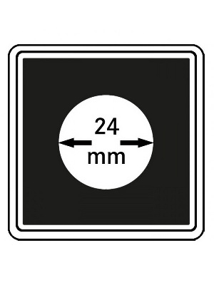 Капсулы Carree для монет 24 мм (в упаковке 4 шт). Lindner, 2240024 Капсулы Carree для монет 24 мм (в упаковке 4 шт). Lindner, 2240024