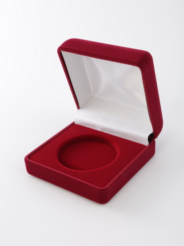  Футляр (80х80х40 мм) для монеты, медали диаметром 44 мм в капсуле Leuchtturm (диаметр ячейки 50 мм), тёмно-синий