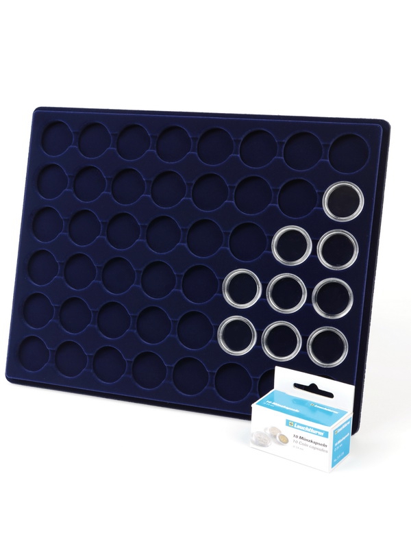 Планшет S (234х296х12 мм) для 48 монет в капсулах CAPS 23,5 и 24 Leuchtturm. Диаметр ячейки 30 мм Планшет S (234х296х12 мм) для 48 монет в капсулах CAPS 23,5 и 24 Leuchtturm. Диаметр ячейки 30 мм