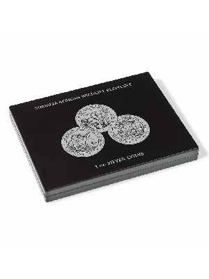 Футляр деревянный Volterra Uno (304х244х31 мм) для 20 серебряных монет в капсулах (1 oz Somalia African Wildlife Elephant). Leuchtturm, 357306