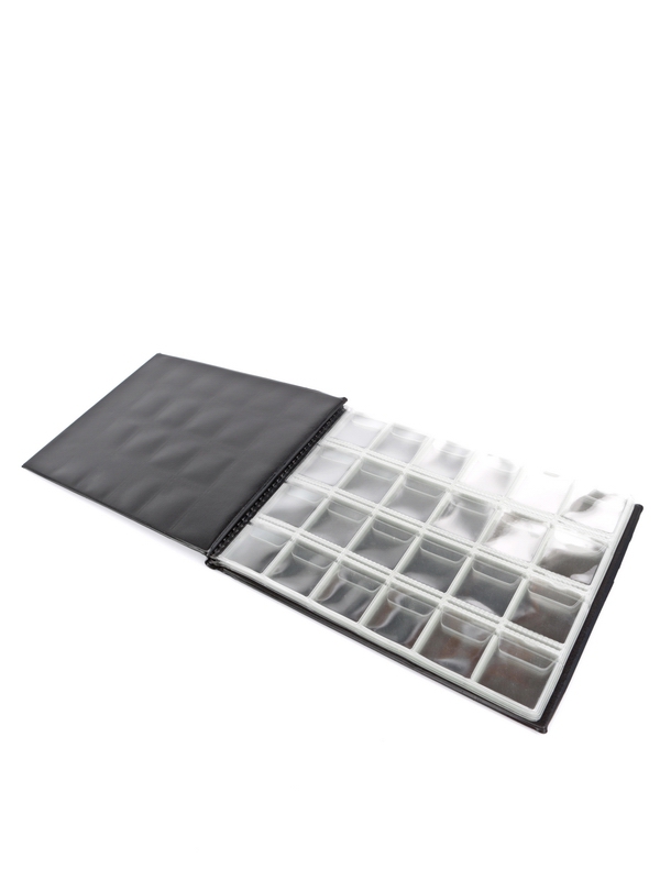 Карманный монетный альбом 209х153х18 мм для размещения 240 монет, горизонтальный, тёмно-бордовый