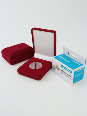 Футляр (61х79х32 мм) для монеты, медали диаметром 25 мм в капсуле Leuchtturm (диаметр ячейки 32 мм) Футляр (61х79х32 мм) для монеты, медали диаметром 25 мм в капсуле Leuchtturm (диаметр ячейки 32 мм)