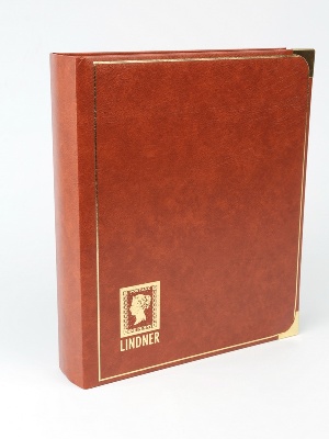 Альбом для марок (кляссер ROYAL). 30 листов (60 страниц) из чёрного картона с промежуточными прозрачными листами. Светло-коричневый. Lindner, 1152