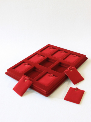 Планшет S (243х304х21 мм) на 9 ячеек (55х67х10 мм) (с флокированными вставками) Планшет S (243х304х21 мм) на 9 ячеек (55х67х10 мм) (с флокированными вставками)