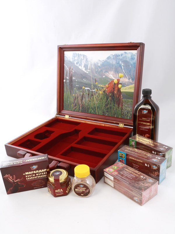 Флокированный ложемент для подарочного набора из Алтая (7 предметов)
