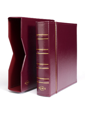 Альбом NUMIS-Classic (без листов) + шубер (защитная кассета). Бордовый. Leuchtturm, 312262