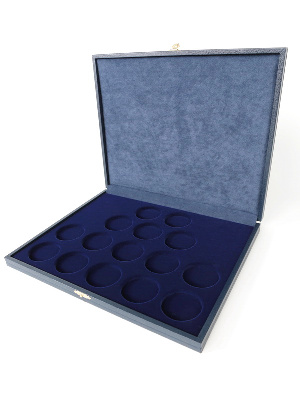 Футляр кожзам Sapfir S (298х237х33 мм) для 2 золотых и 13 серебряных монет «Футбол 2018» в капсулах Футляр кожзам Sapfir S (298х237х33 мм) для 2 золотых и 13 серебряных монет «Футбол 2018» в капсулах