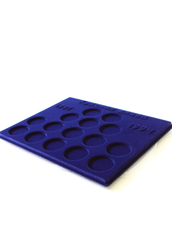 Планшет S (234х296х12 мм) для серии биметаллических монет «Красная книга СССР-РФ 1991-1994 года» , тёмно-синий  Планшет S (234х296х12 мм) для серии биметаллических монет «Красная книга СССР-РФ 1991-1994 года» , тёмно-синий