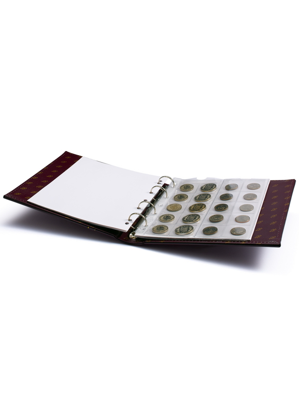 Альбом NUMIS-Classic (без листов) + шубер (защитная кассета). Бордовый. Leuchtturm, 312262
