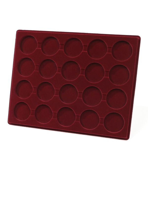 Планшет S (234х296х12 мм) для монет в капсулах d-46 мм, h-8 мм (20 ячеек)