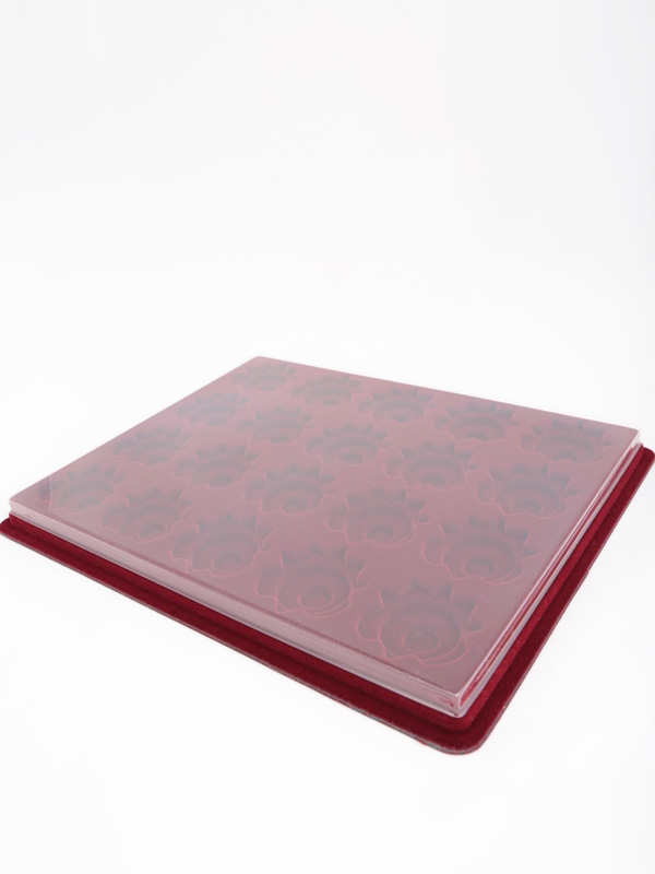  Планшет S (243х304х21 мм) на 20 ячеек под ордена Отечественной войны, тёмно-бордовый