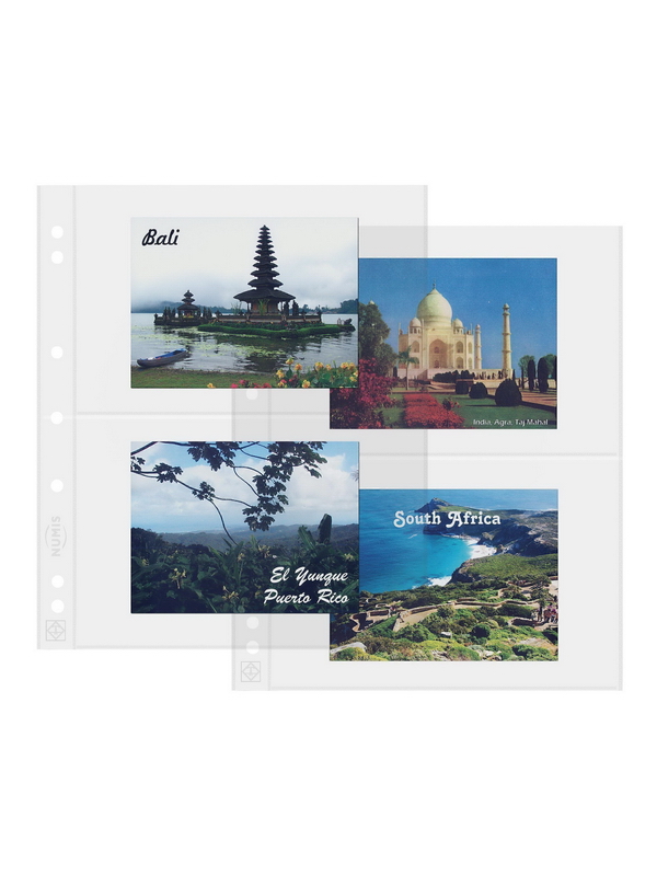 Лист-обложка NUMIS 2C (187х224 мм) из прозрачного пластика на 2 ячейки (165х107 мм). Leuchtturm, 338575/1