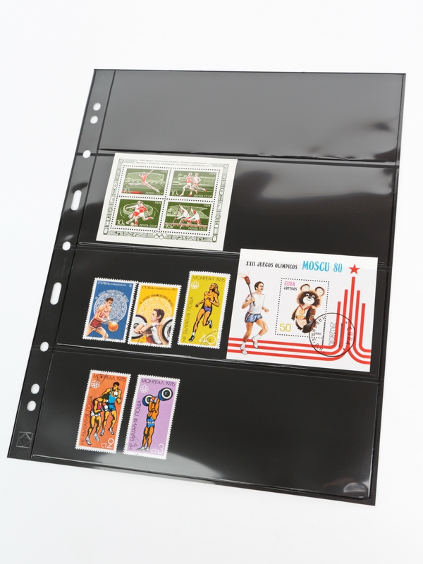 Листы-обложки GRANDE 4S (242х312 мм) двусторонние на 4 ячейки (216х72 мм). Упаковка из 5 листов. Leuchtturm, 312682