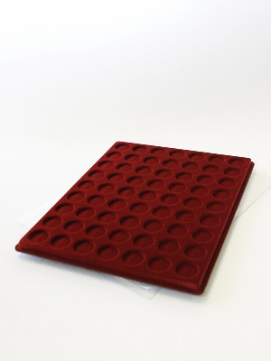 Планшет S (234х296х12 мм) для монет d-25 мм (63 ячейки) Планшет S (234х296х12 мм) для монет d-25 мм (63 ячейки)