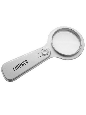 Лупа со светодиодной подсветкой, 5-кратная. Серебро. Lindner, S198-M