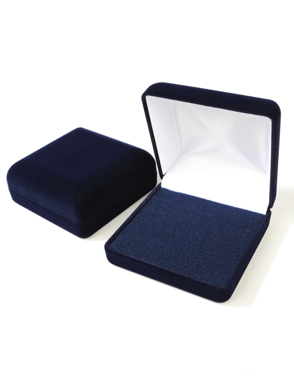 Футляр (92х92х40 мм) с поролоновой вставкой, тёмно-синий