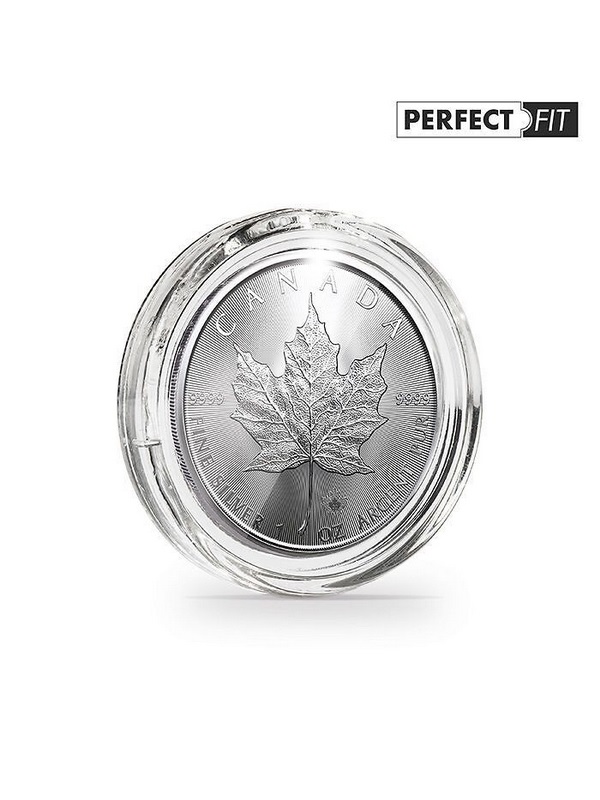 Капсулы Ultra Perfect Fit для монеты Maple Leaf 1 унция серебро (38 мм), в упаковке 10 шт. Leuchtturm, 365297
