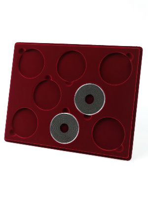 Планшет S (234х296х12 мм) на 8 капсул Leuchtturm CAPS XL 21-62. Для монет диаметром от 21 до 62 мм