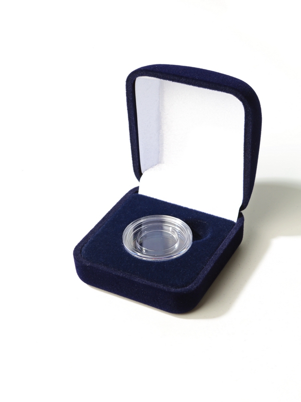 Футляр (55х60х36 мм) для одной монеты в капсуле (диаметр 28 мм)