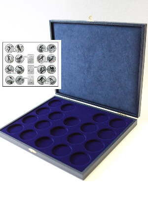 Футляр кожзам Sapfir S (298х237х33 мм) на 19 монет Сочи-2014 в капсулах (диаметр 46 мм) Футляр кожзам Sapfir S (298х237х33 мм) на 19 монет Сочи-2014 в капсулах (диаметр 46 мм)