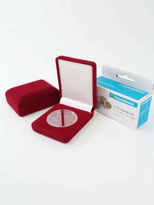 Футляр (61х79х32 мм) для монеты, медали диаметром 38 мм в капсуле Leuchtturm (диаметр ячейки 44 мм) Футляр (61х79х32 мм) для монеты, медали диаметром 38 мм в капсуле Leuchtturm (диаметр ячейки 44 мм)