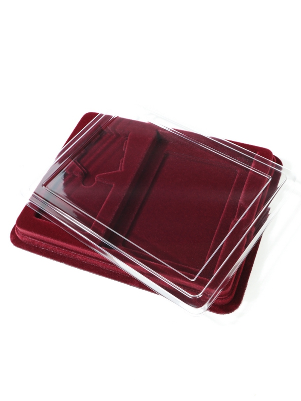  Сувенирная упаковка (181х142х22 мм) под универсальный орден (медаль) и удостоверение (81х112х12 мм), тёмно-бордовый