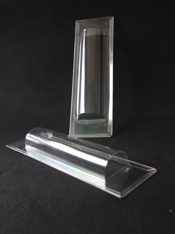 Блистер (полуцилиндр) с загибом краев под изделие 45,5х165,5х27 мм