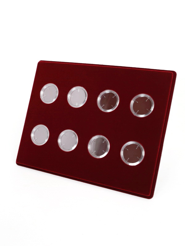 Планшет S (234х296х12 мм) для монет в капсулах d-44 мм (8 ячеек) Планшет S (234х296х12 мм) для монет в капсулах d-44 мм (8 ячеек)