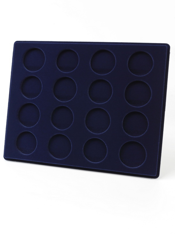  Набор из двух планшетов S (234х296х12 мм) для серебряных монет «Олимпиада-80» в капсулах (диаметр 44 и 46 мм), тёмно-синий