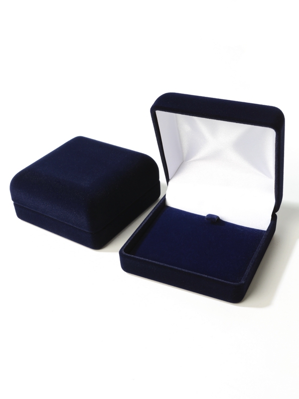 Футляр (81х81х40 мм) с универсальной подложкой, тёмно-синий