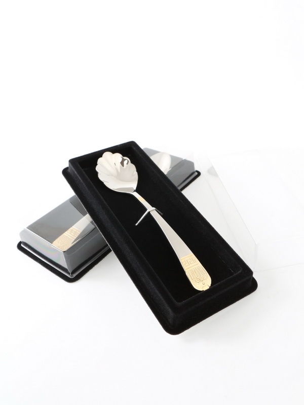  Сувенирная упаковка под чайную ложку, вилку (61х155х26 мм), чёрный