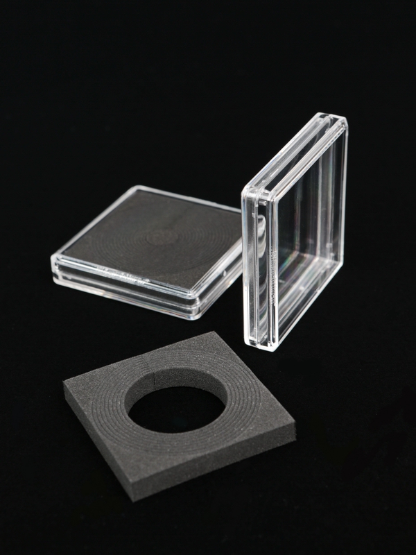 Капсулы Quadrum High с разделительными кольцами для монет 10-43,3 мм, толщиной 6,5 мм (в упаковке 5 шт)