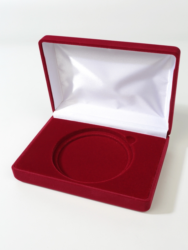 Футляр (142х102х42 мм) для монеты, медали (диаметр 85 мм, глубина 6 мм)