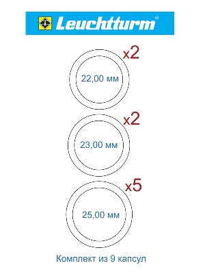Набор капсул GRIPS (CAPS) Leuchtturm для монет, посвященных Крыму (9 капсул) Набор капсул GRIPS (CAPS) Leuchtturm для монет, посвященных Крыму (9 капсул)