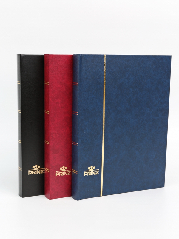 Альбом для марок (кляссер CLASSIC). 16 листов (32 страницы) из чёрного картона с промежуточными листами из пергамина. Тёмно-синий. Prinz, 2015
