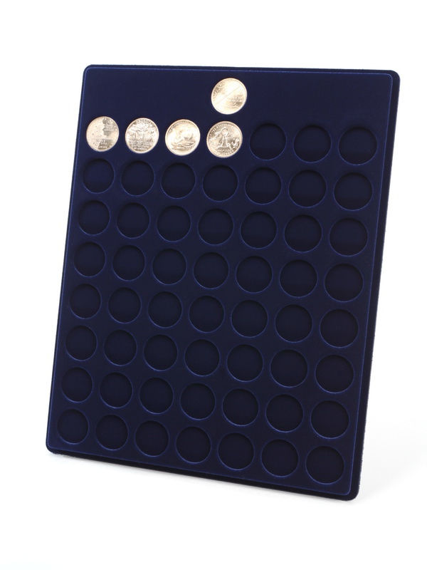 Планшет S (234х296х12 мм) для серии монет «Американские инновации» (57 ячеек)